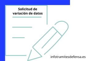 Solicitud de variación de datos